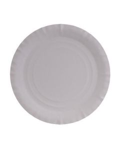 Papírový talíř, bílá, 25 cm, VICTORIA FACILITY