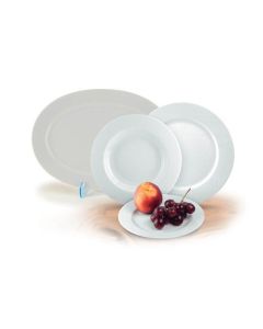 Talíř na polévku, porcelánový, 22 cm, ROTBERG, "Basic", bílý
