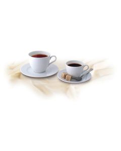 Kávová souprava, porcelánová, 22 cl, ROTBERG "Basic", bílá