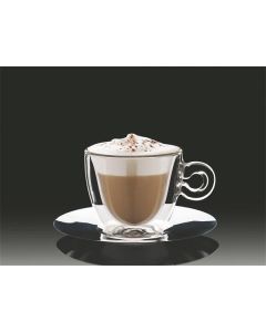Hrnek espresso s nerezovým podšálkem "Thermo", 16,5 cl, dvoustěnný