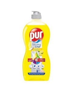 Prostředek na mytí nádobí, 450 ml, PUR EXTRA, citrón