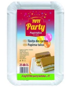 Papírový tácek "Party", 13,5 x 20 cm, 25 ks, TUTI
