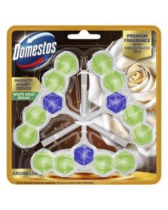 WC blok "Aroma Lux", bílá růže a olej z čajovníku, 3x 50 g, DOMESTOS 64389422