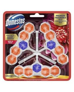 WC blok "Aroma Lux", jiřina a dračí květ, 3x 50 g, DOMESTOS 64389414
