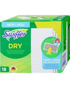 Čisticí ubrousky na podlahu "Dry", 18 ks, náhradní, SWIFFER PG600006