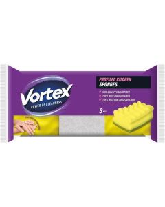 Houba na nádobí "Profiled and Care", 2+1 ks, VORTEX SPONGE320CAREVORTEXNEW