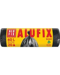 Pytle na odpadky "Economy", černá, 60 l, 20 ks, ALUFIX XMS6020ECONNEW