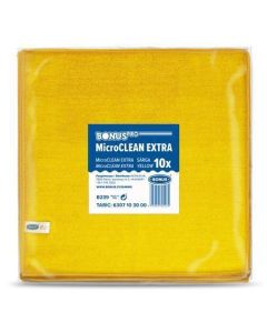 Utěrka "MicroCLEAN Extra", žlutá, univerzální, 10 ks, 40 x 40 cm, BONUS B239