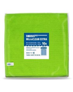 Utěrka "MicroCLEAN Extra", zelená, univerzální, 10 ks, 40 x 40 cm, BONUS B253