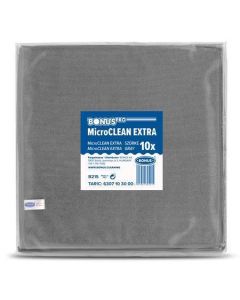 Utěrka "MicroCLEAN Extra", šedá, univerzální, 10 ks, 40 x 40 cm, BONUS B215