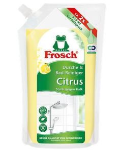 Čistič na koupelny a sprchy, citron, náplň, 950 ml, FROSCH FR-5386