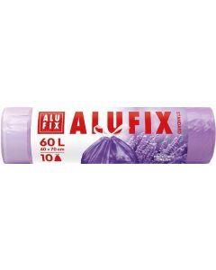 Pytle na odpadky s vůní levandule, zatahovací, 60 l, 10 ks, HDPE, ALUFIX MSZH6010VIOLA