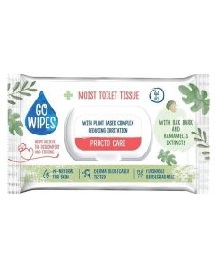 Vlhčený toaletní papír "Procto Care", 44 ks, GO WIPES WWTP4420GOWIPESPROCTO