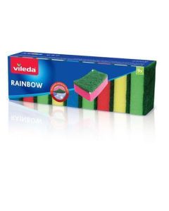 Čistící houba, 9 ks, VILEDA "Rainbow"