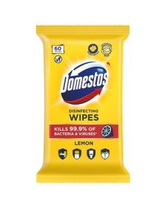 Čisticí ubrousky, citrón, 60ks, DOMESTOS