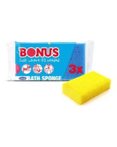 Koupelová houba, různé barvy, 3 ks/balení, BONUS B057