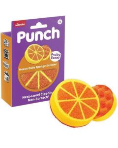 Houbička "Punch Dual Action Scrub“, pomerančová, VILEDA 552539