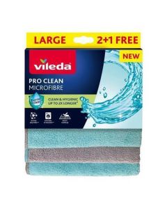 Hadřík "Pro Clean", s mikrovlákny, 2+1 ks, VILEDA