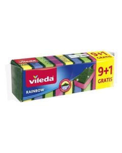 Houba na nádobí "Rainbow", 9+1 ks, VILEDA F2529A