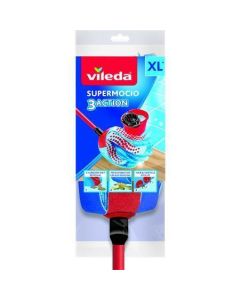 Mop na podlahu "Supermocio 3 Action", mikrovlákno, XL, sada, VILEDA F1150V