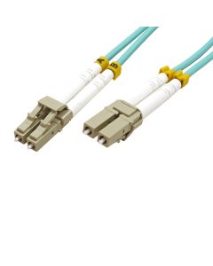 Optický Patch Cord Multi mod (50/125), LC-LC - 15m, modrozelený, economy