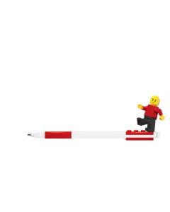 Gelové pero, červená, 0,7 mm, sada s minifigurkou, LEGO 53704