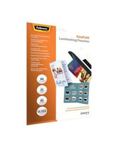 Laminovací fólie Fellowes A4 80 mic lesklé snadné složení (25ks)