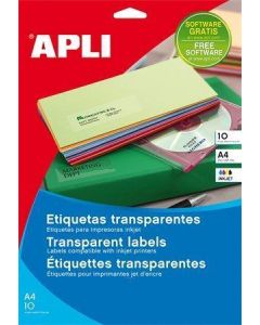 Etiketa, 48,5 x 25,4 mm, průhledná, polyester, zaoblené rohy, 440ks/bal., APLI