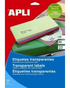 Etiketa, transparentní, 70 x 37mm, polyester, 240ks/bal., APLI