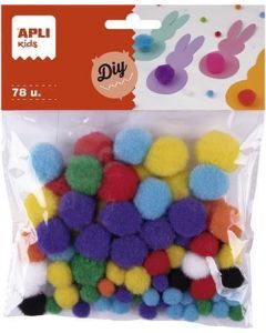 Pom-pom, mix barev, APLI "Creative"