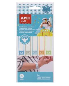 Identifikační náramky, popisovatelné, tyvek, 5 ks/balení, APLI Kids 17802