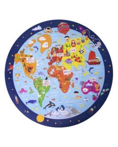 Puzzle "Circular Puzzle", mapa světa, kruhové, 18201