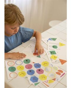 Samolepková hra "Emoce", geometrické tvary, APLI Kids 19433
