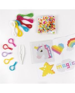 Kreativní sada na výrobu klíčenek "Craft Kit", Unicorn, zažehlovací korálky, APLI Kids 20568