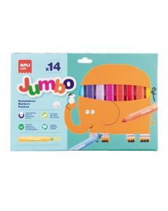 Fixy "Jumbo", 14 barev, 9,6 mm, maxi, APLI Kids 20623