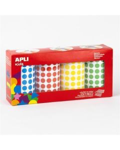 Samolepky "Stickers", barvy, 4 role, 10,5 mm, APLI Kids 20688