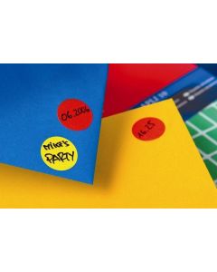 Etikety, kruhové, červená, průměr 16mm, na ruční popis, 432 ks/bal., APLI