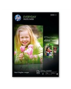 Fotografický papír, do inkoustové tiskárny, lesklý, A4, 200g, HP