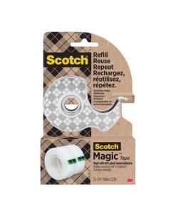 Lepicí páska "Magic", s kovovým odvíječem, 19 mm x 13,9 m, 2 ks, 3M SCOTCH 7100334048