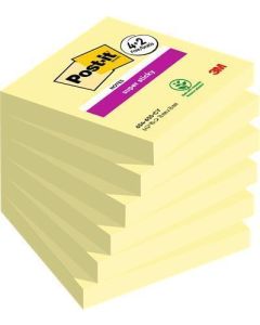 Samolepicí bloček "Super Sticky", žlutá, 76 x 76 mm, 6x 90 listů, 3M POSTIT 7100259321