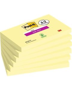 Samolepicí bloček "Super Sticky", žlutá, 76 x 127 mm, 4+2x 90 listů, 3M POSTIT 7100259448