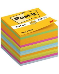 Samolepicí bloček, mix barev, 76 x 76 mm, 450 listů, 3M POSIT 7100172383