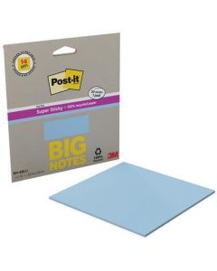 Samolepicí bloček "Super Sticky", modrá, 152 x 152 mm, 30 listů, 3M POSTIT 7100404744