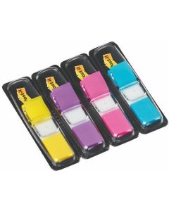 Samolepicí záložky se zásobníkem, mix pestrých barev, 12 x 43 mm, 4x 35 listů, 3M POSTIT 7000052572