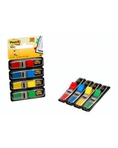 Samolepicí záložky se zásobníkem, mix barev, 12 x 43 mm, 4x 35 listů, 3M POSTIT 7000144923