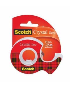 Lepicí páska s odvíječem, 19mm x 7,5m, 3M/SCOTCH "Crystal"
