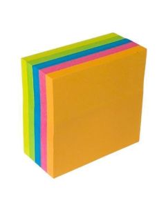 Samolepicí bloček, mix neonových barev, 50 x 50 mm, 250 listů, VICTORIA OFFICE