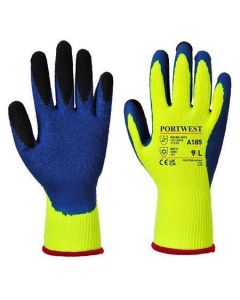 Ochranné rukavice latexové "Duo-Therm", žlutomodré, vel. M, A185Y4RM