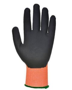 Ochranné rukavice "Cut 5", oranžová, HPPE, hi-vis podšívka, odolné proti proříznutí, velikost L