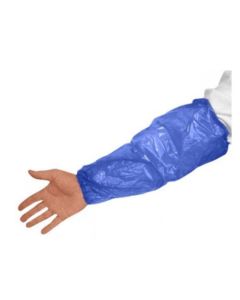 Ochranný rukáv na předloktí, modrá, jednorázový, 40 cm, 100 ks